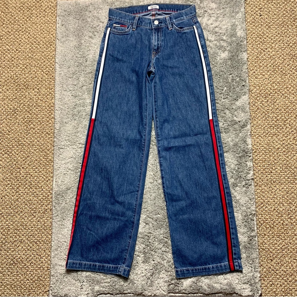 Vintage Y2K Tommy Hilfiger Low Rise Wide Leg Jeans